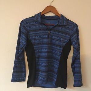 EUC Equestrian Print Sun Shirt